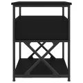Tables de chevet 2 pcs noir 40x42x55 cm bois d’ingénierie