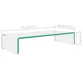 Meuble TV / pour moniteur 70 x 30 x 13 cm Verre Transparent