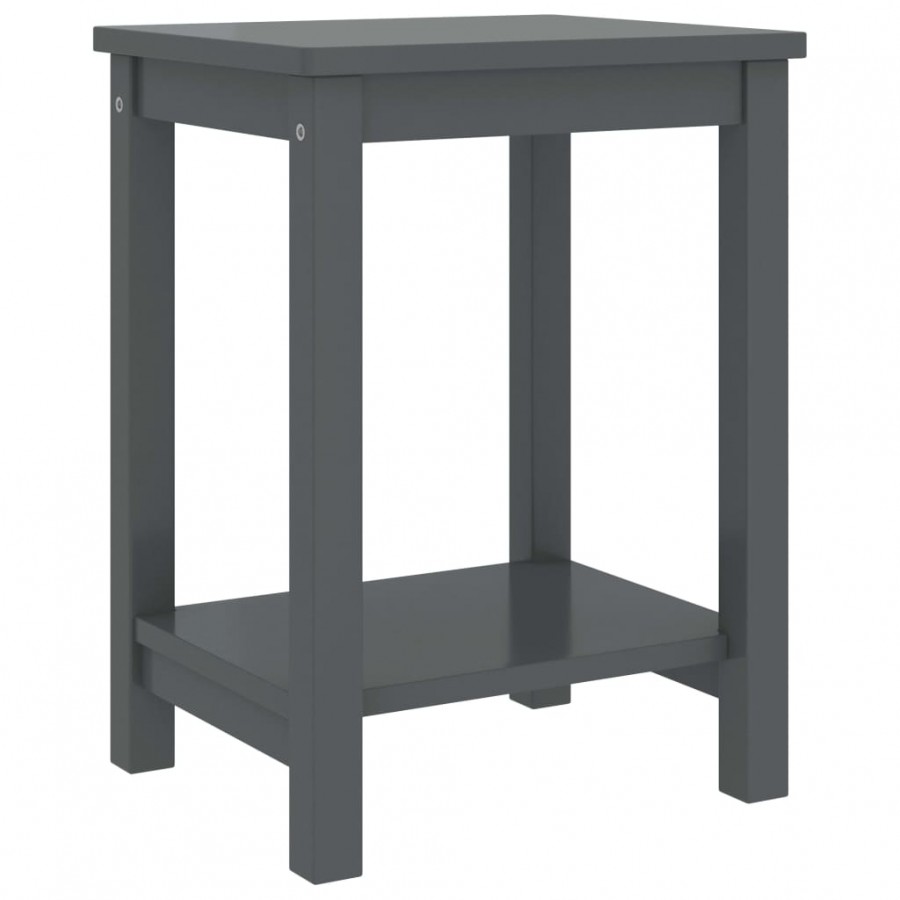 Table de chevet Gris foncé 35x30x47 cm Bois de pin massif