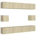 Ensemble de meubles TV 6 pcs Chêne sonoma Aggloméré