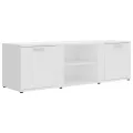 Meuble TV Blanc 120x34x37 cm Aggloméré