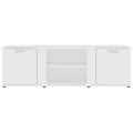 Meuble TV Blanc 120x34x37 cm Aggloméré
