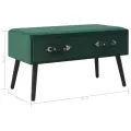 Table basse Vert 80x40x46 cm Velours
