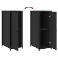 Tables de chevet 2 pcs noir 32x42x80 cm bois d’ingénierie