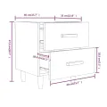 Tables de chevet 2 pcs Chêne fumé 40x35x47,5 cm
