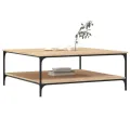 Table basse chêne sonoma 100x100x40 cm bois d'ingénierie