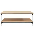Table basse chêne sonoma 100x100x40 cm bois d'ingénierie