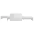 Ensemble tables basses gigognes Blanc brillant 100x100x26,5 cm