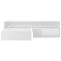 Ensemble tables basses gigognes Blanc brillant 100x100x26,5 cm