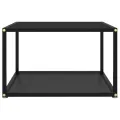 Table basse Noir 60x60x35 cm Verre trempé
