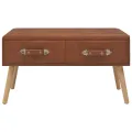 Table basse Marron 80x40x46 cm Similicuir