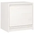 Table de chevet Blanc 40x30,5x40 cm Bois de pin massif