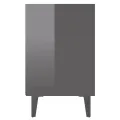 Tables de chevet pieds en métal 2 pcs gris brillant 40x30x50 cm