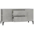 Meuble TV Gris béton 102x44,5x50 cm Bois d'ingénierie