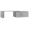 Table basse Gris béton 150x50x35 cm Aggloméré