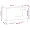 Meuble TV Noir 60x35x35 cm Bois de pin massif