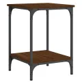 Table basse chêne marron 40x40x55 cm bois d'ingénierie