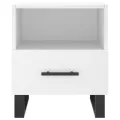 Tables de chevet 2 pcs blanc 40x35x47,5 cm bois d’ingénierie