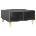 Table basse Gris brillant 60x60x30 cm Aggloméré