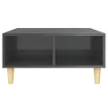 Table basse Gris brillant 60x60x30 cm Aggloméré