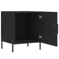 Table de chevet noir 40x40x50 cm bois d’ingénierie