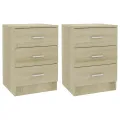 Tables de chevet 2 pcs Chêne Sonoma 38 x 35 x 56 cm Aggloméré