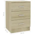 Tables de chevet 2 pcs Chêne Sonoma 38 x 35 x 56 cm Aggloméré