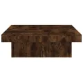 Table basse Chêne fumé 90x90x28 cm Bois d'ingénierie