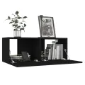 Meubles TV 4 pcs Noir 80x30x30 cm Aggloméré