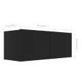 Meubles TV 4 pcs Noir 80x30x30 cm Aggloméré