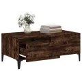 Table basse Chêne fumé 90x50x36,5 cm Bois d'ingénierie