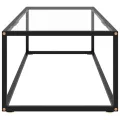 Table basse Noir avec verre trempé 120x50x35 cm