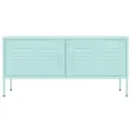 Meuble TV Vert menthe 105x35x50 cm Acier