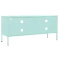Meuble TV Vert menthe 105x35x50 cm Acier