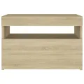Tables de chevet à LED 2 pcs Chêne sonoma 60x35x40 cm