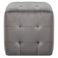 2 pcs Tables de chevet Gris 30x30x30 cm Tissu velours