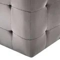 2 pcs Tables de chevet Gris 30x30x30 cm Tissu velours