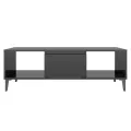 Table basse Noir brillant 103,5x60x35 cm Aggloméré
