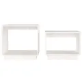 Tables basses gigognes 2 pcs Blanc Bois de pin massif