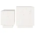 Tables basses gigognes 2 pcs Blanc Bois de pin massif