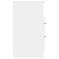 Tables de chevet 2 pcs Blanc Bois d'ingénierie