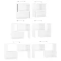 Meuble TV Blanc brillant 104x30x52 cm Aggloméré