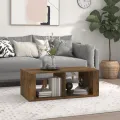 Table basse Chêne fumé 100x50x36 cm Bois d'ingénierie