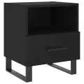 Tables de chevet 2 pcs noir 40x35x47,5 cm bois d’ingénierie