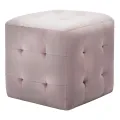 2 pcs Tables de chevet Rose 30x30x30 cm Tissu velours