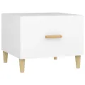 Tables basses 2 pcs blanc 50x50x40 cm bois d'ingénierie
