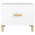 Tables basses 2 pcs blanc 50x50x40 cm bois d'ingénierie