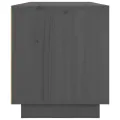 Meuble TV Gris 80x34x40 cm Bois de pin massif