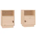 Tables de chevet 2 pcs 40x34x55 cm Bois de pin massif