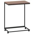 Table d'appoint avec roues Noir 55x35x70 cm Bois d'ingénierie